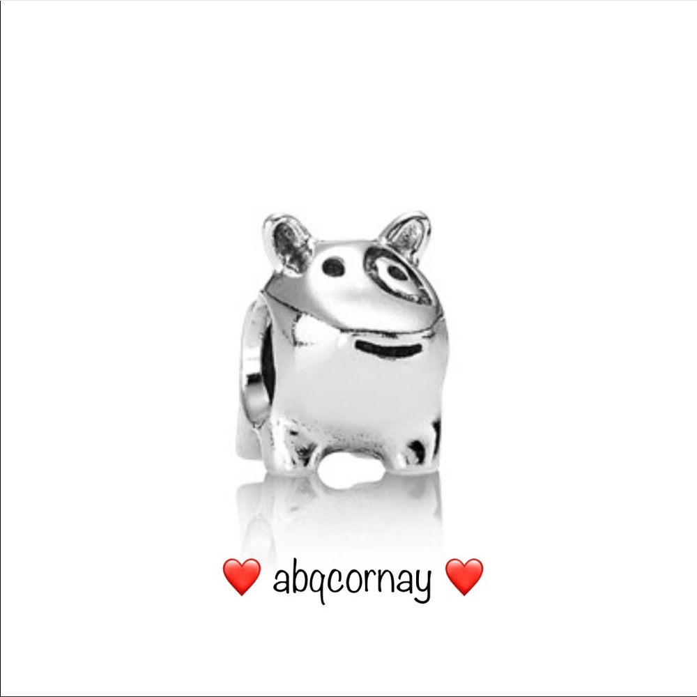 EUC Pandora 790258 Sterling Silver Doggie Bulldog Charm - Retired